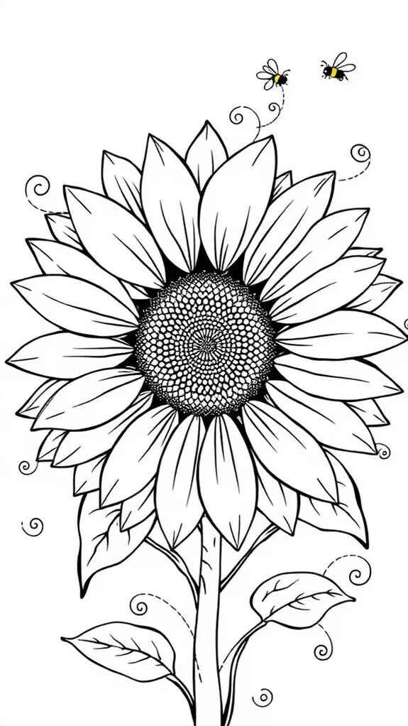 Sonnenblume Ausmalbilder 752