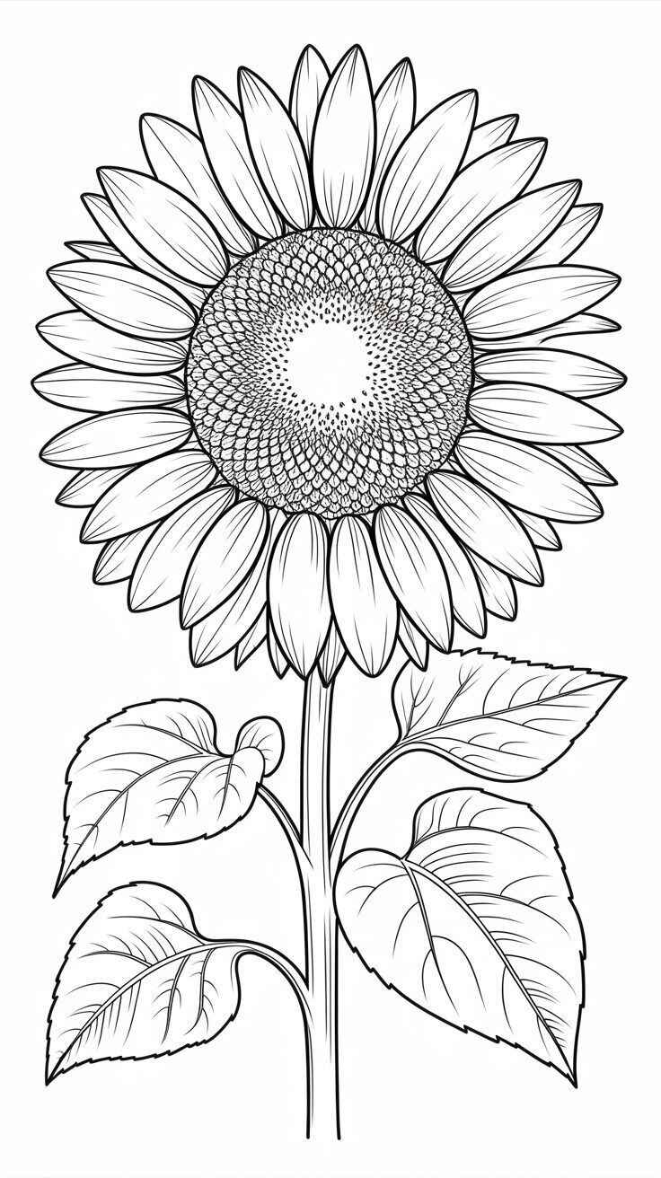 Sonnenblume Ausmalbilder 787