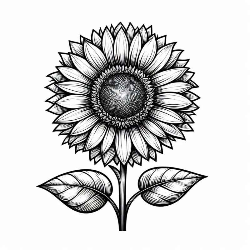 Sonnenblume Ausmalbilder 998