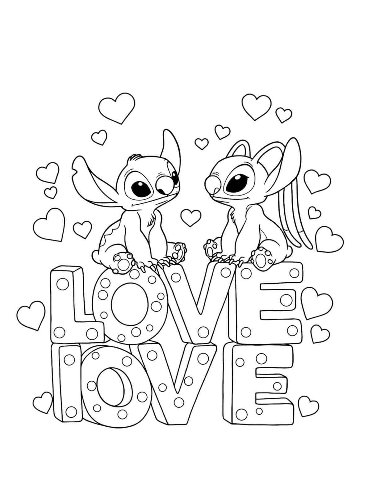 Stitch Und Angel Ausmalbilder 260