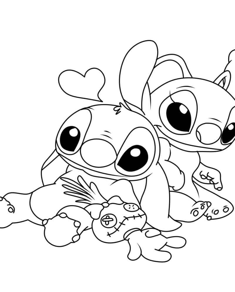 Stitch Und Angel Ausmalbilder 789
