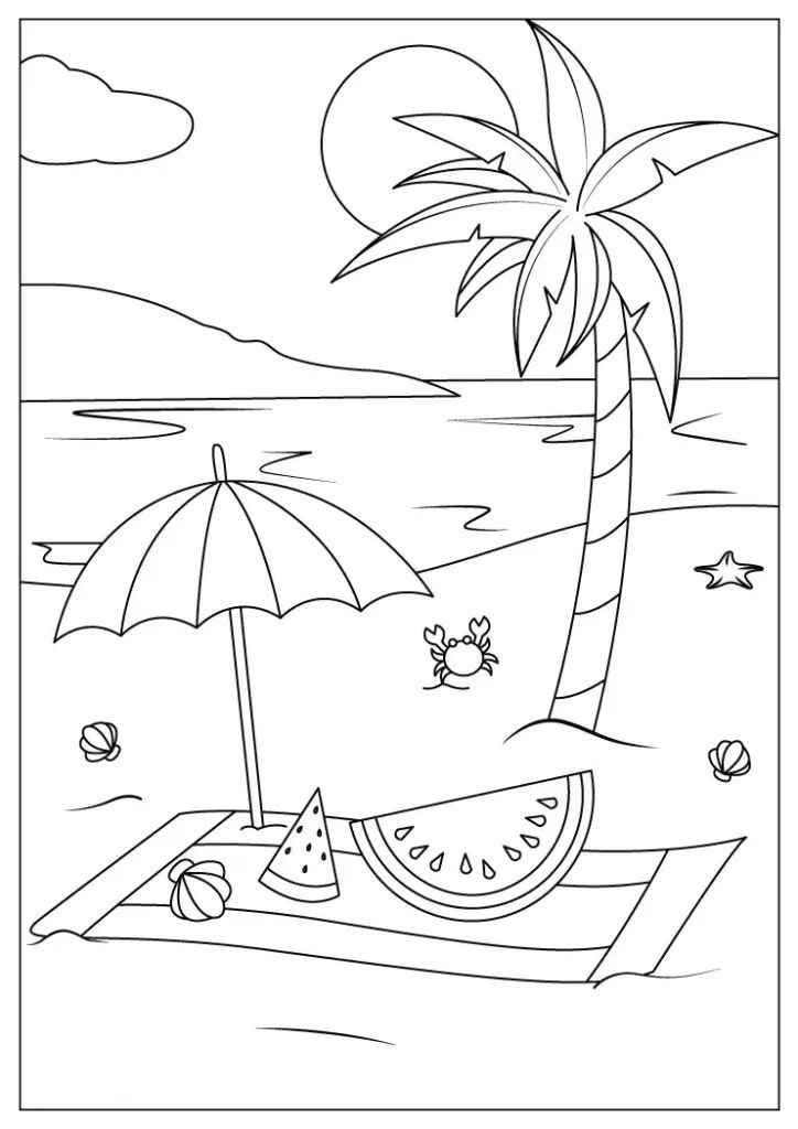 Strand Ausmalbilder 130