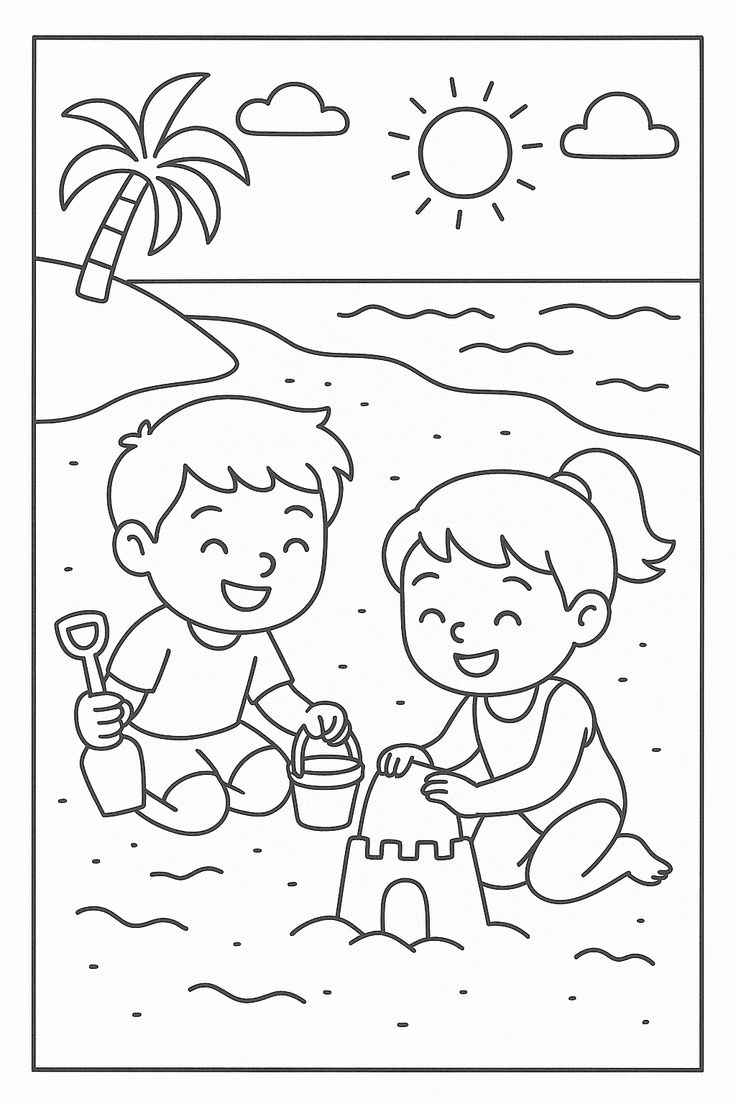 Strand Ausmalbilder 296