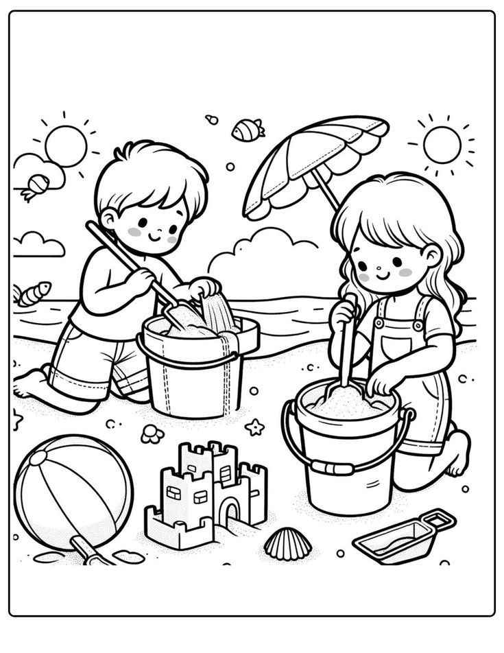 Strand Ausmalbilder 417