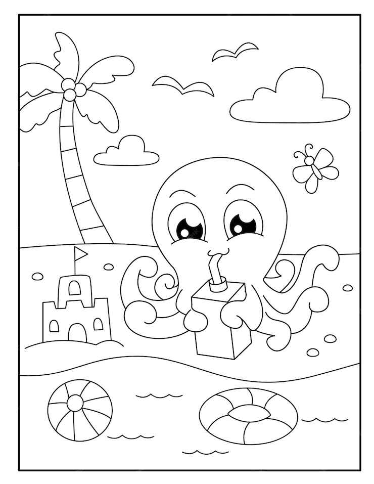 Strand Ausmalbilder 698