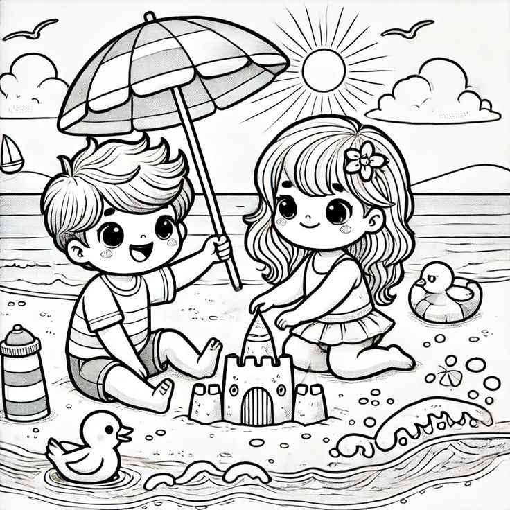 Strand Ausmalbilder 727