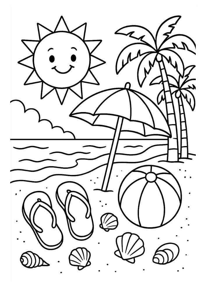 Strand Ausmalbilder 983