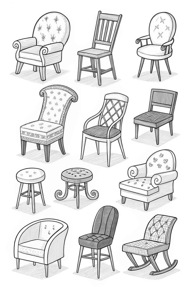 Stuhl Ausmalbilder 115