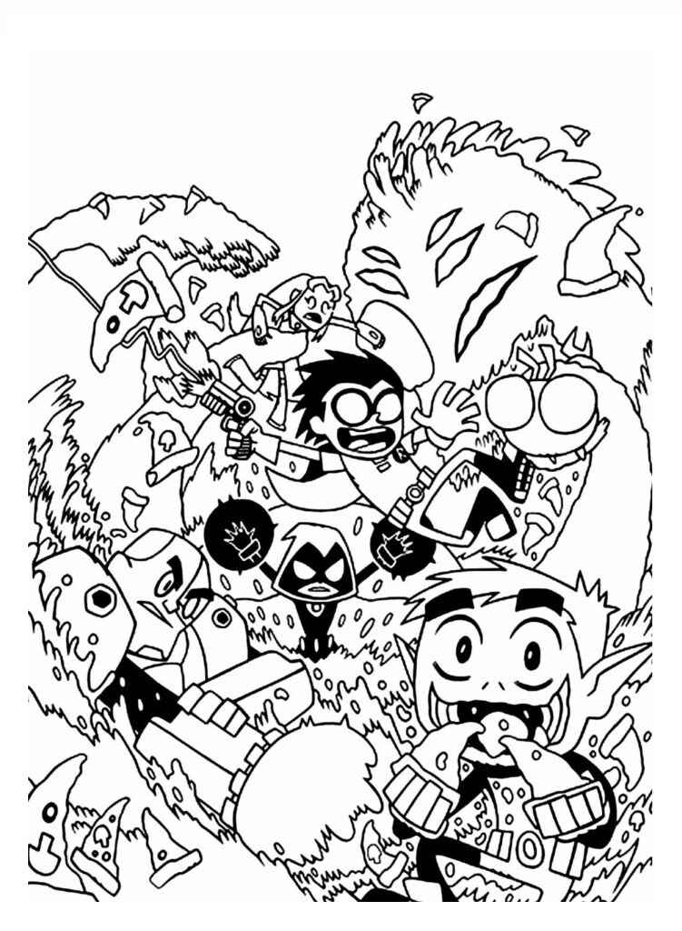 Teen Titans Ausmalbilder 850