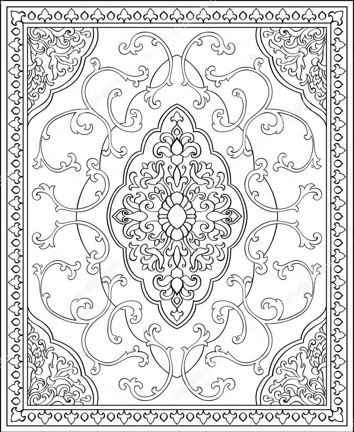 Teppich Ausmalbilder 929