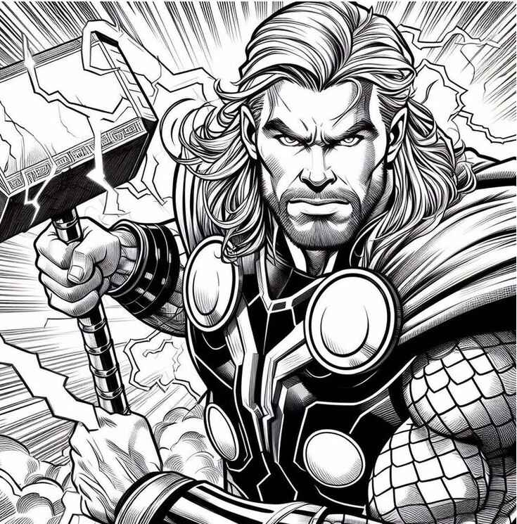 Thor Ausmalbilder 002
