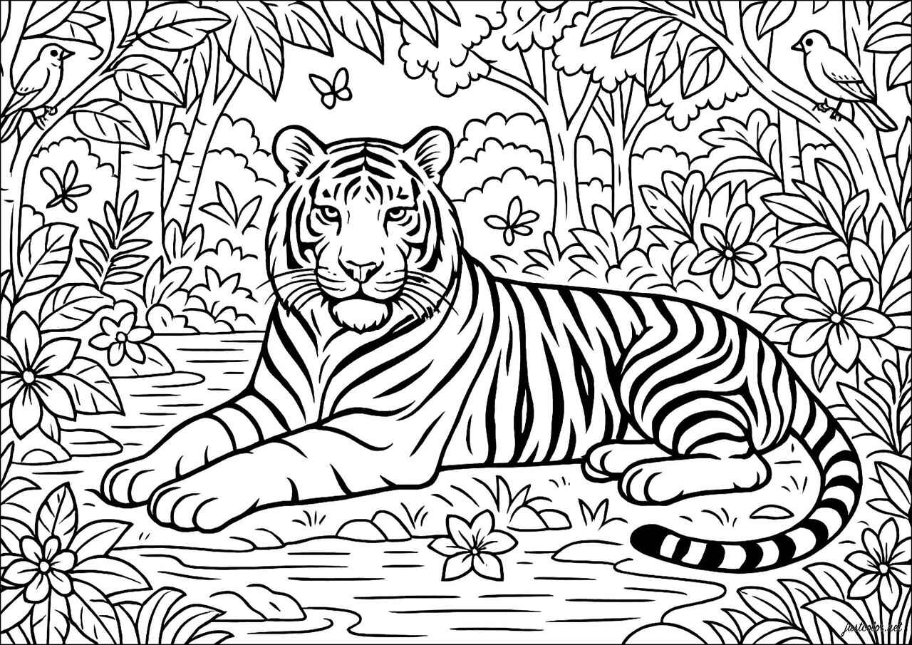 Tiger Ausmalbilder 015