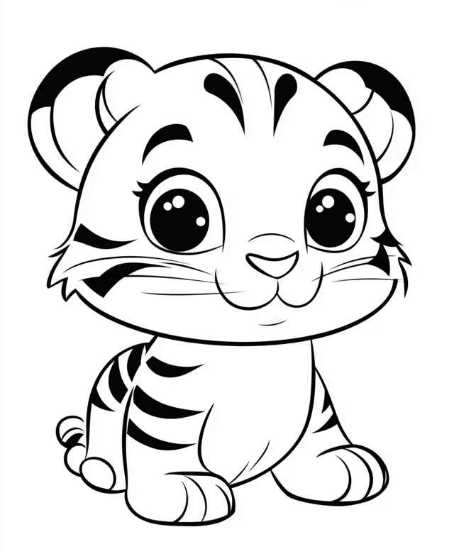 Tiger Ausmalbilder 400