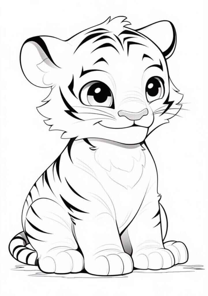 Tiger Ausmalbilder 529