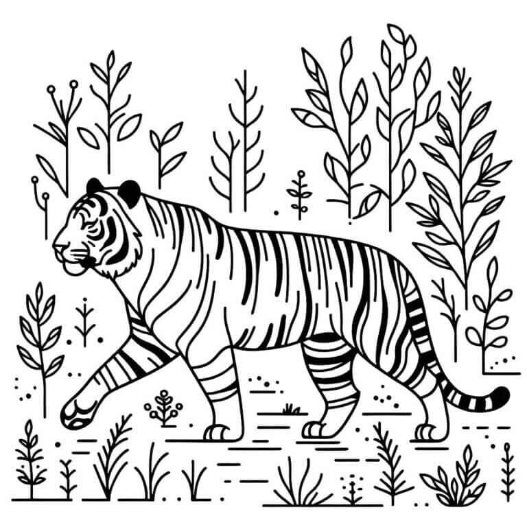 Tiger Ausmalbilder 647