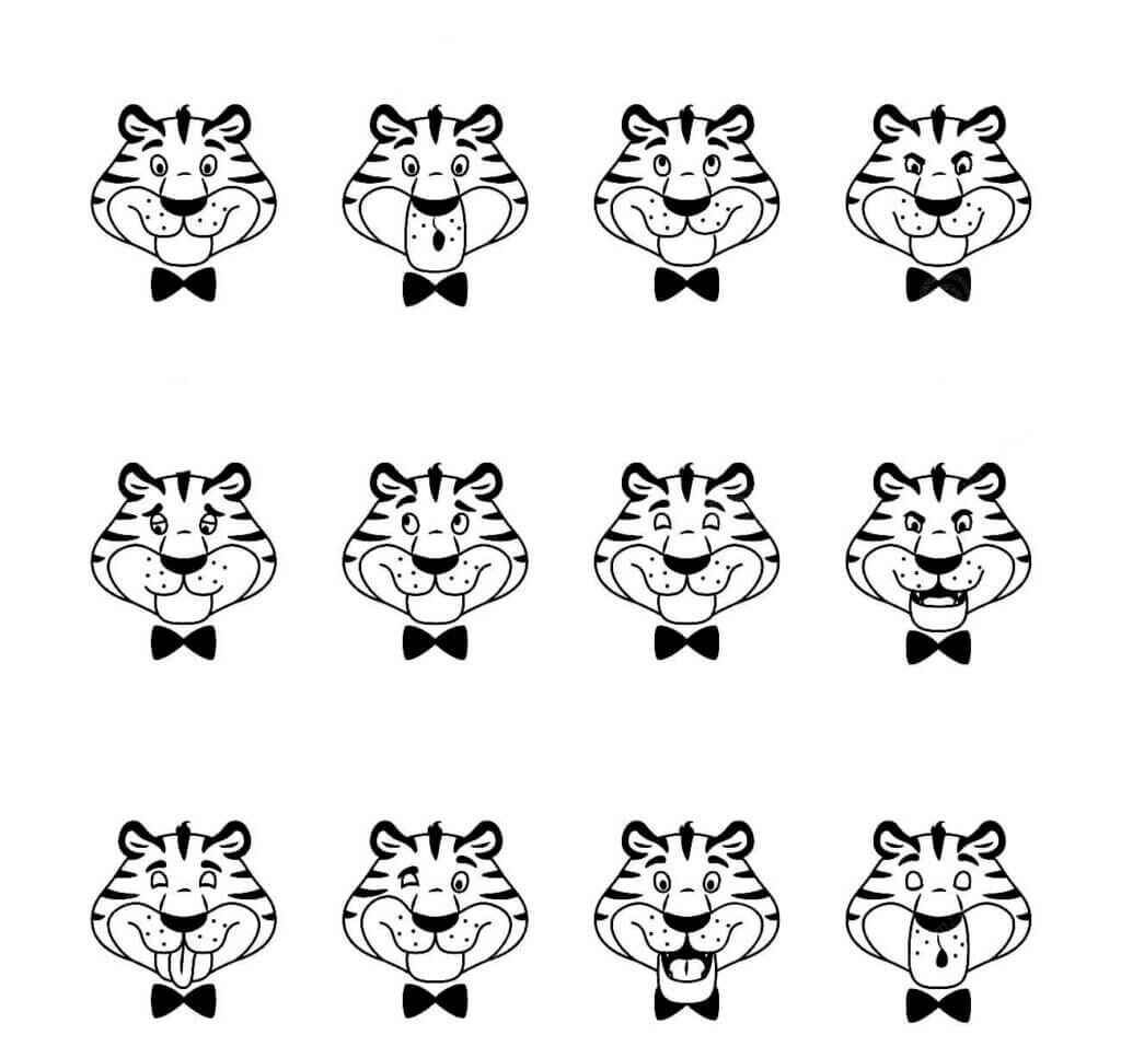 Tiger Ausmalbilder 870