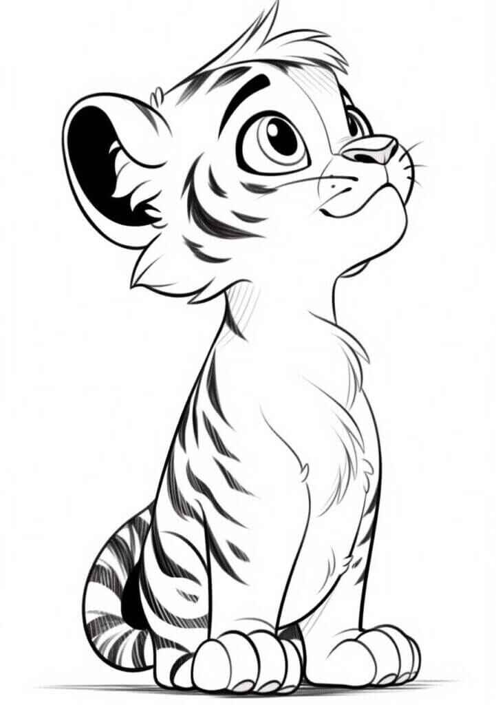 Tiger Ausmalbilder 888