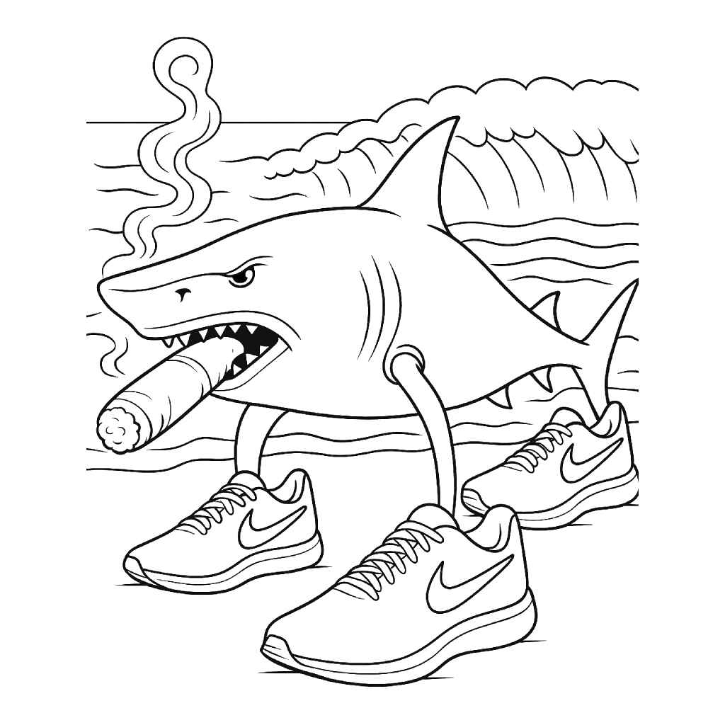 Tralalero Tralala Ausmalbilder 880