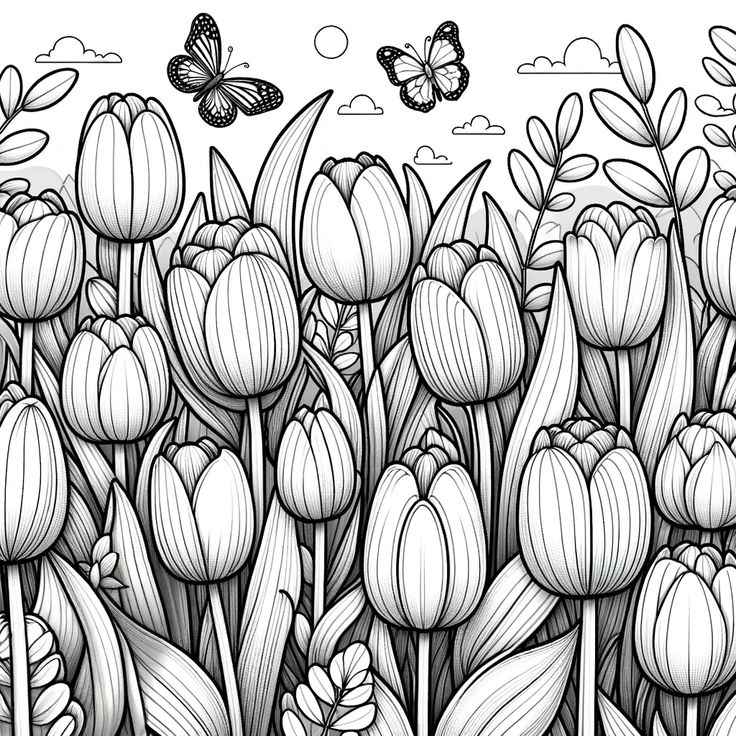 Tulpe Ausmalbilder 022