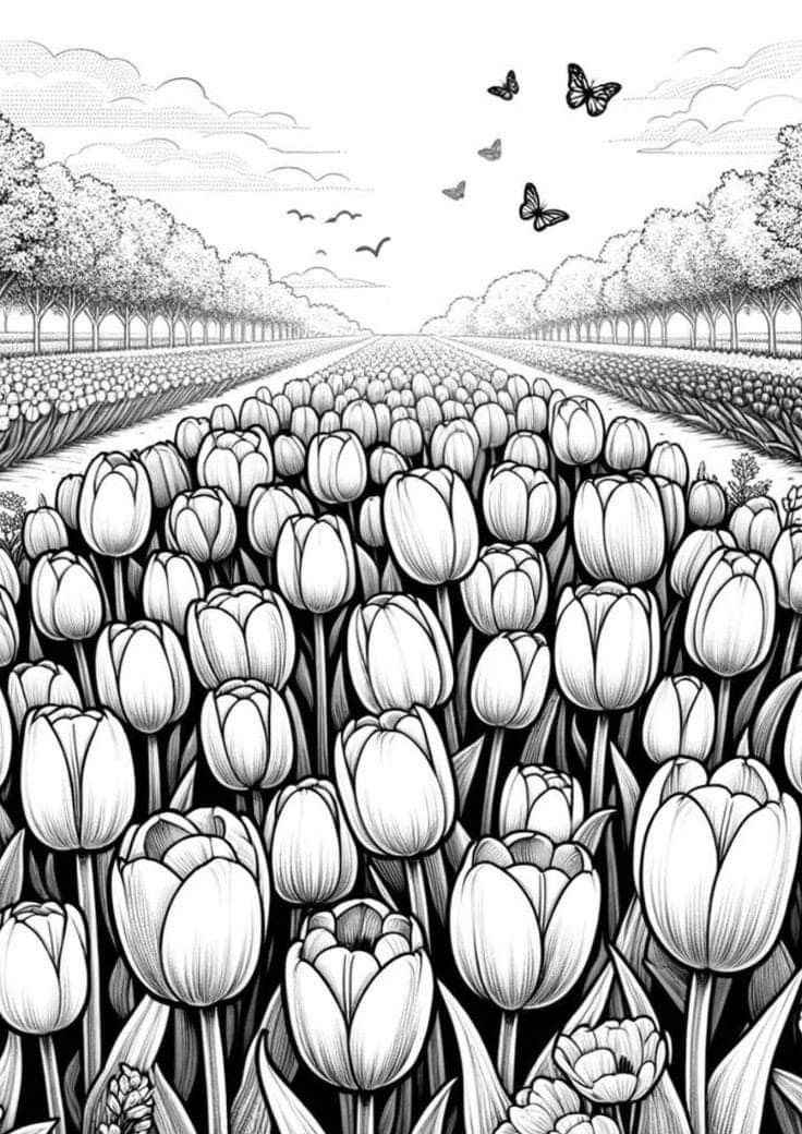 Tulpe Ausmalbilder 345