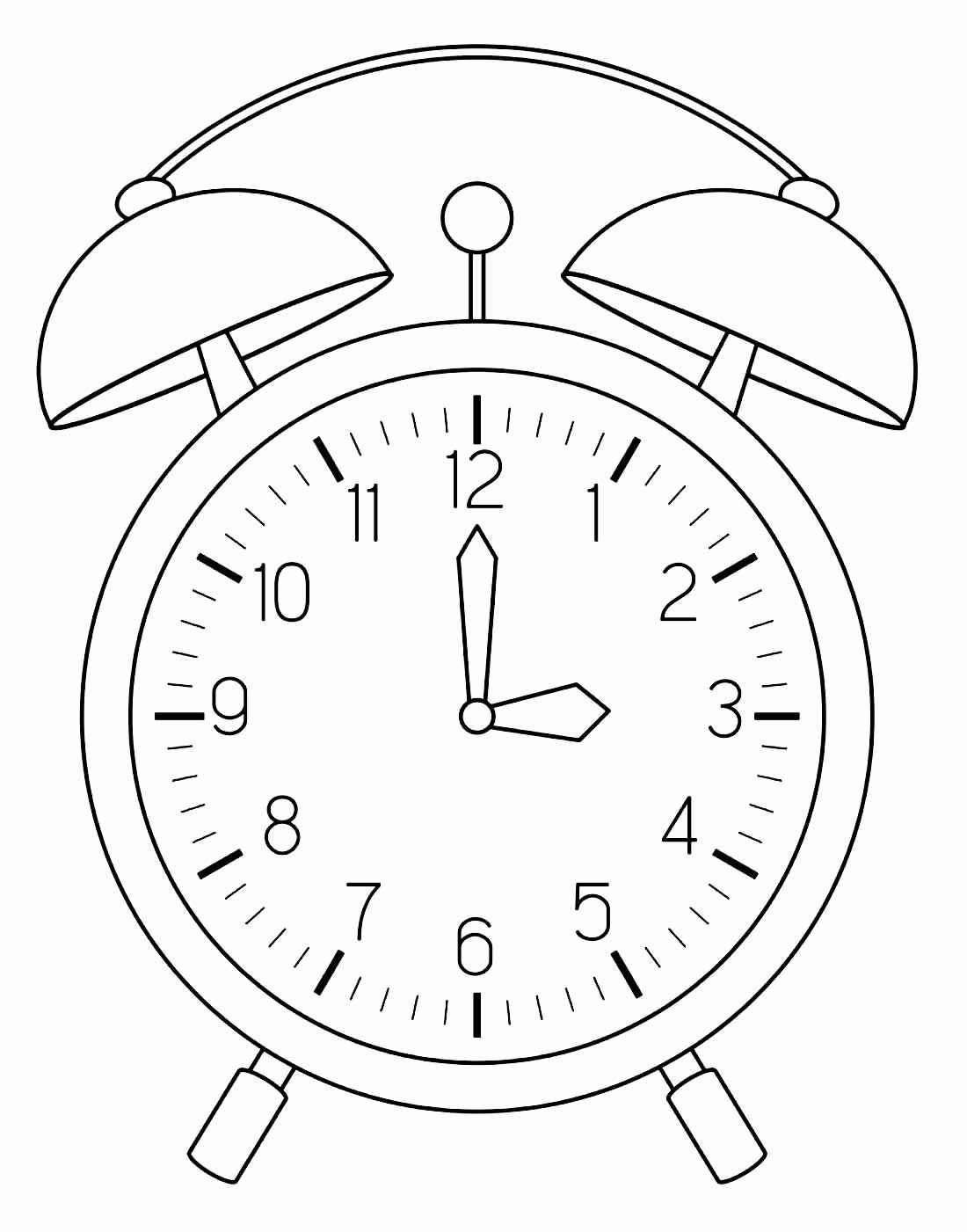 Uhr Ausmalbilder 079