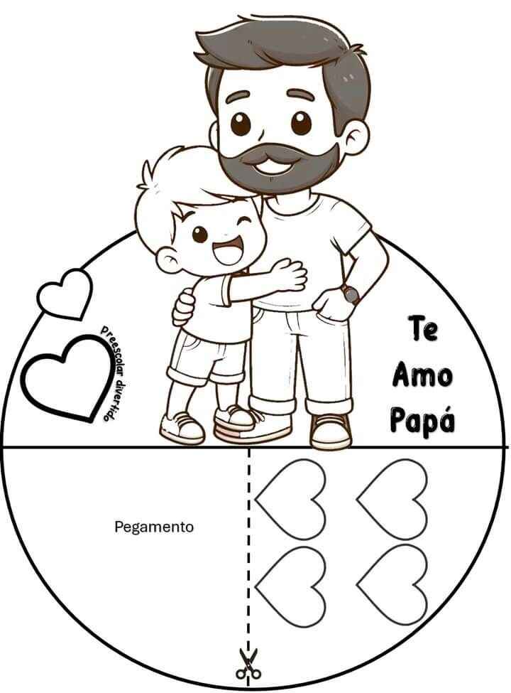 Vatertagskarte Ausmalbilder 092