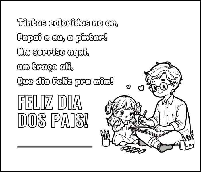 Vatertagskarte Ausmalbilder 656