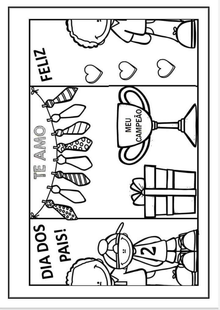 Vatertagskarte Ausmalbilder 905