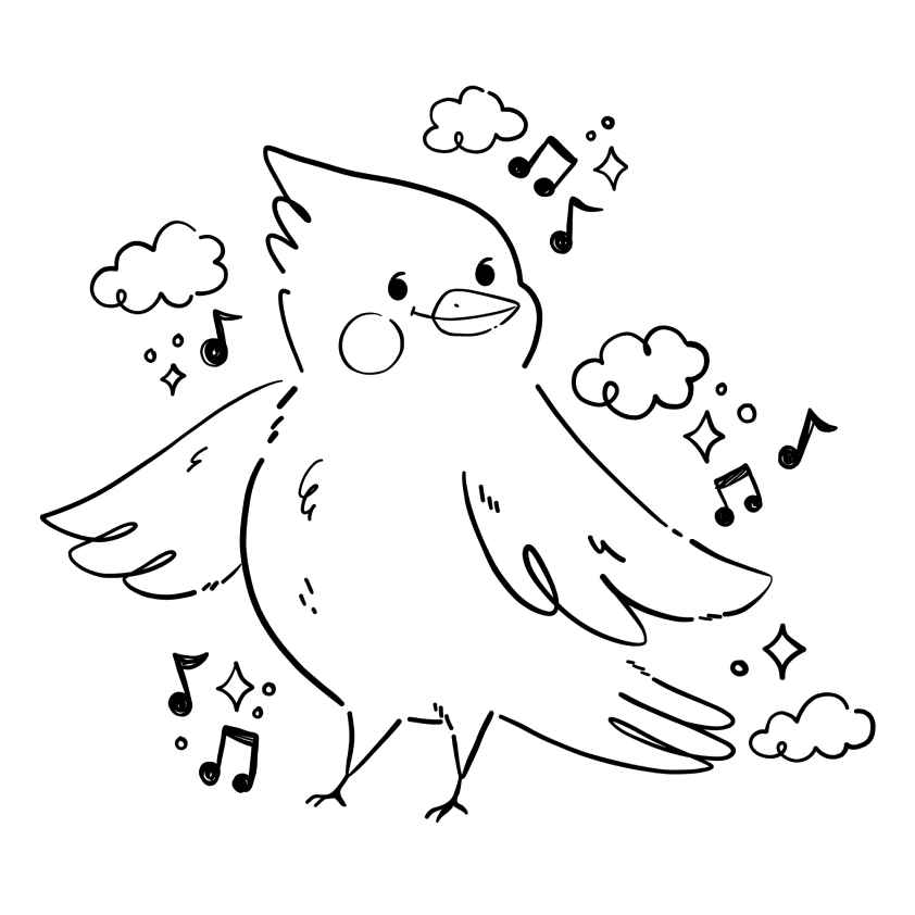 Vögel Ausmalbilder 336