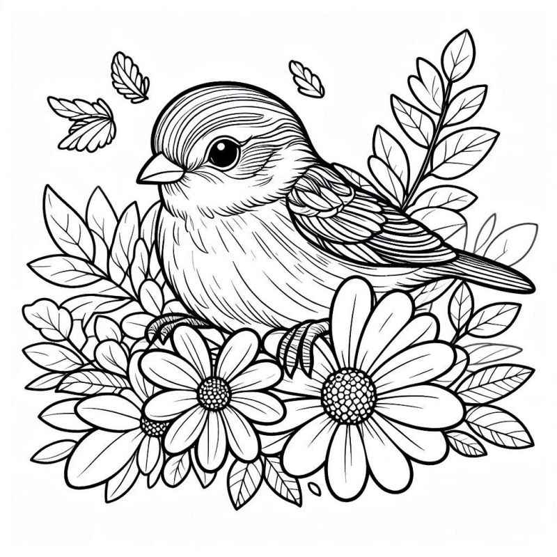 Vögel Ausmalbilder 777