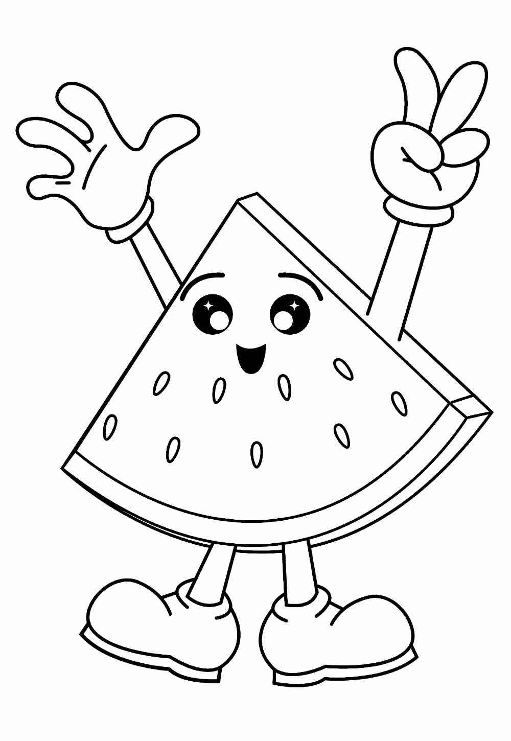 Wassermelone Ausmalbilder 093