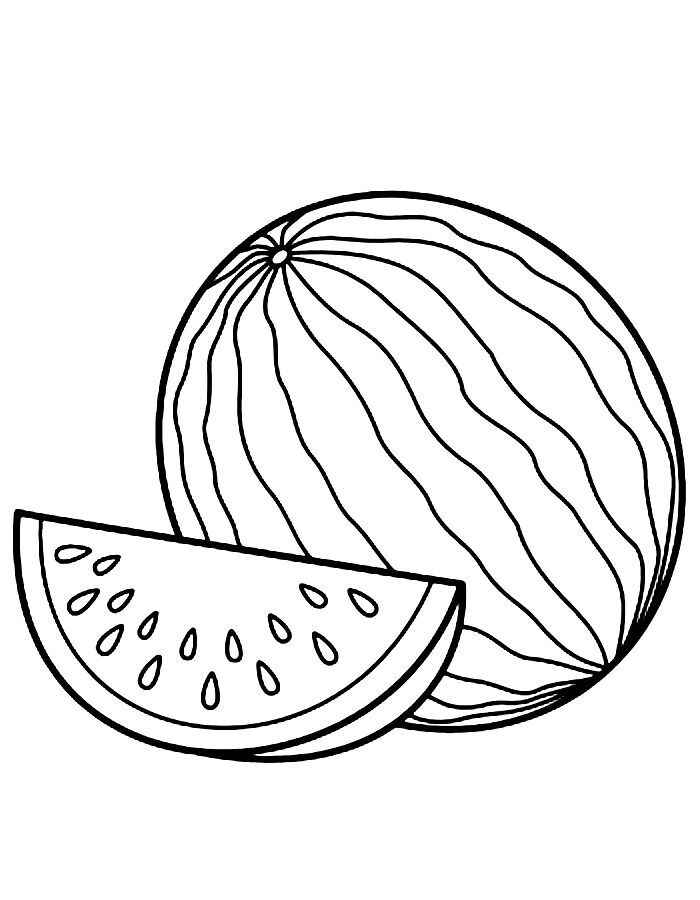 Wassermelone Ausmalbilder 312