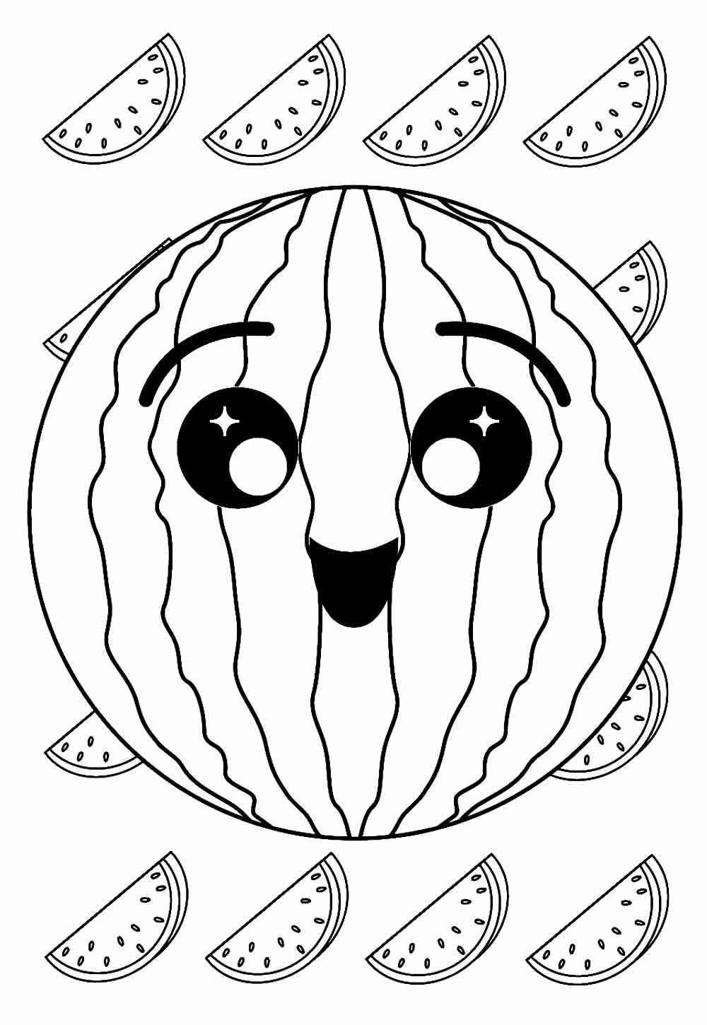 Wassermelone Ausmalbilder 864