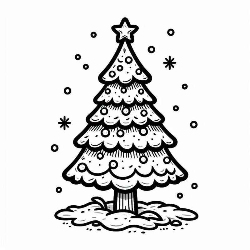 Weihnachtsbaum Ausmalbilder 013