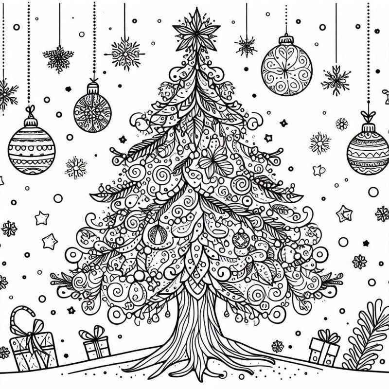 Weihnachtsbaum Ausmalbilder 050
