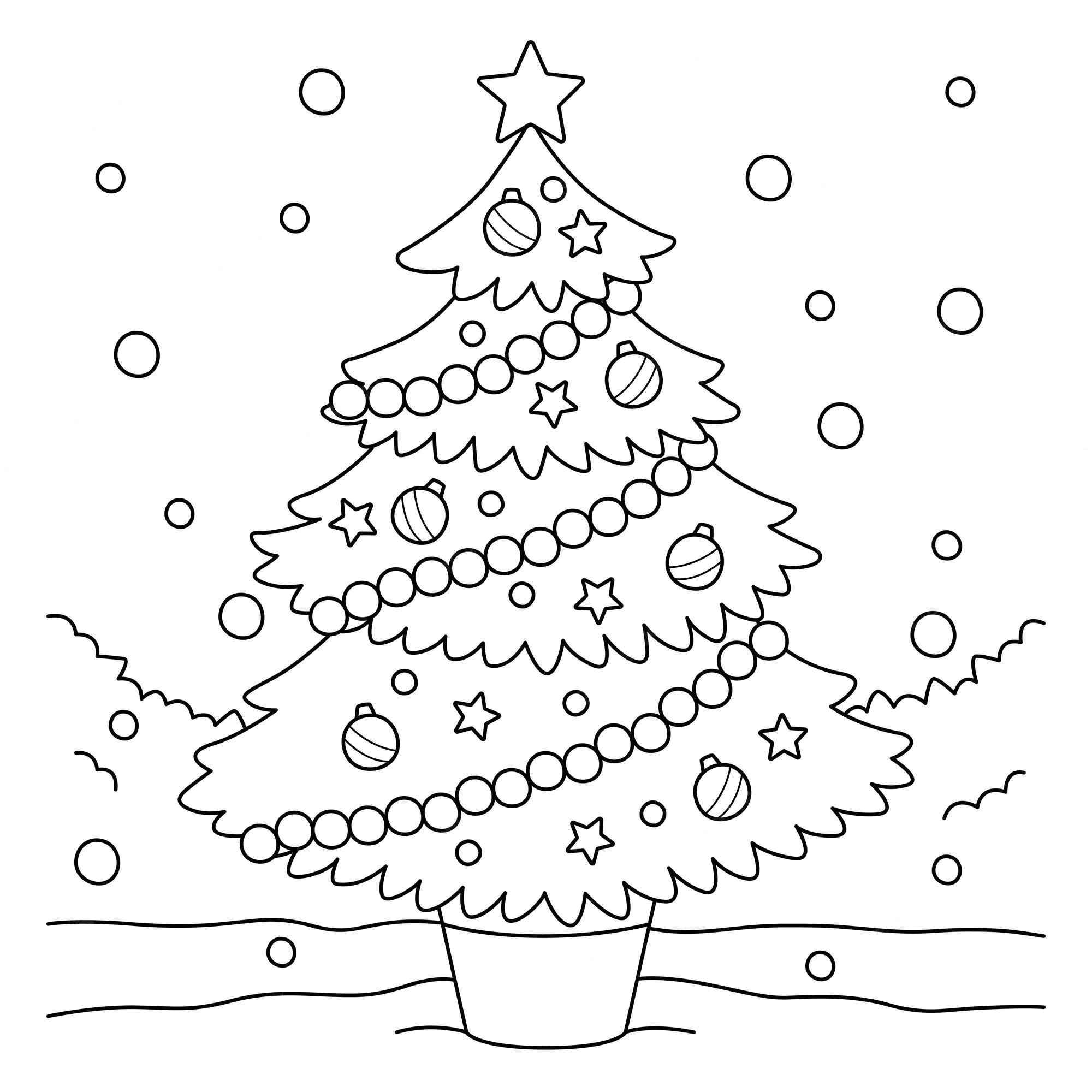 Weihnachtsbaum Ausmalbilder 125