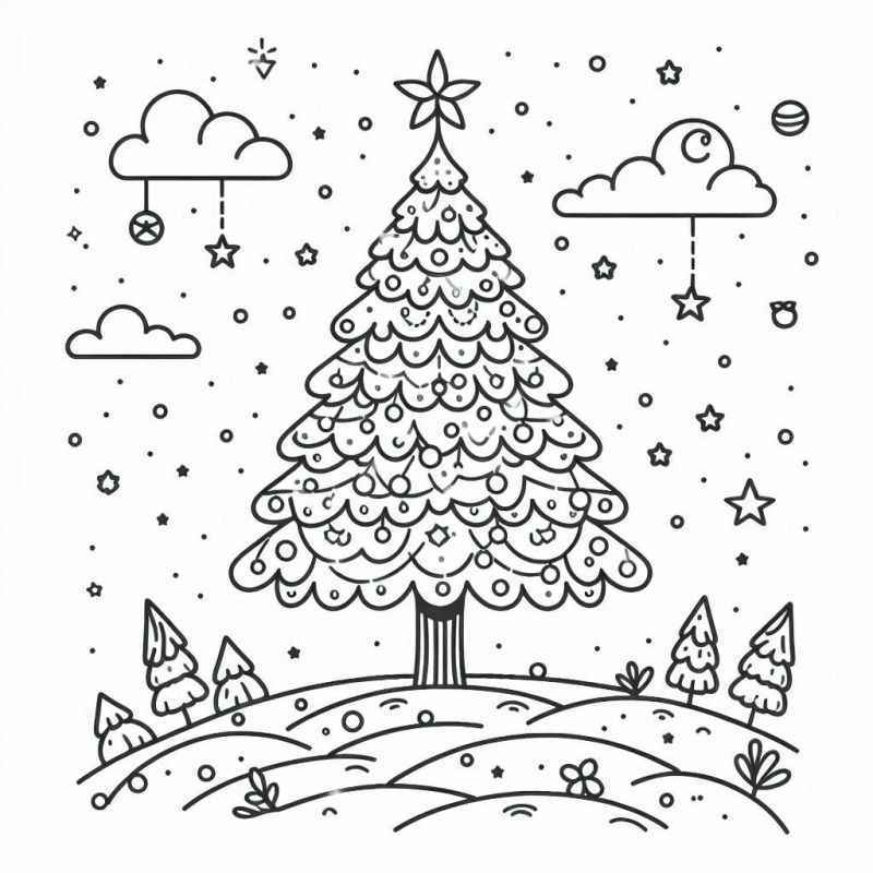 Weihnachtsbaum Ausmalbilder 177