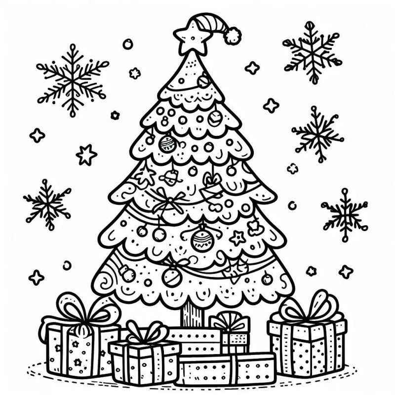 Weihnachtsbaum Ausmalbilder 506