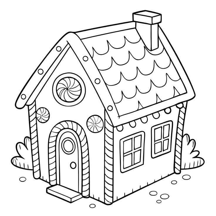 Weihnachtshaus Ausmalbilder 240