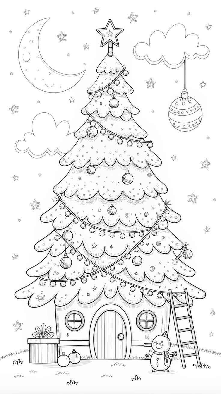 Weihnachtshaus Ausmalbilder 260