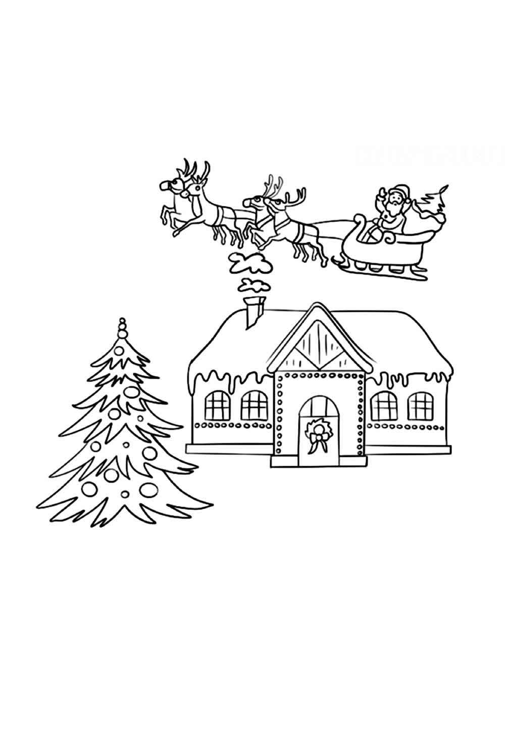 Weihnachtshaus Ausmalbilder 267