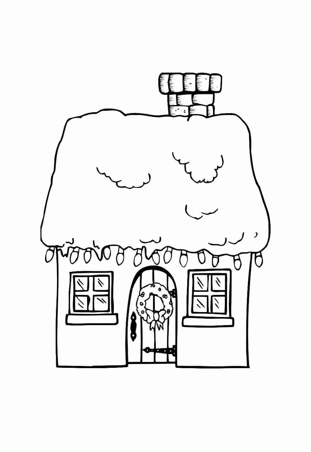 Weihnachtshaus Ausmalbilder 385