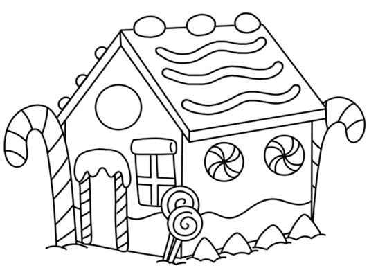 Weihnachtshaus Ausmalbilder 634