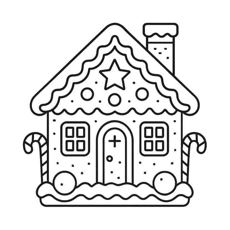 Weihnachtshaus Ausmalbilder 945