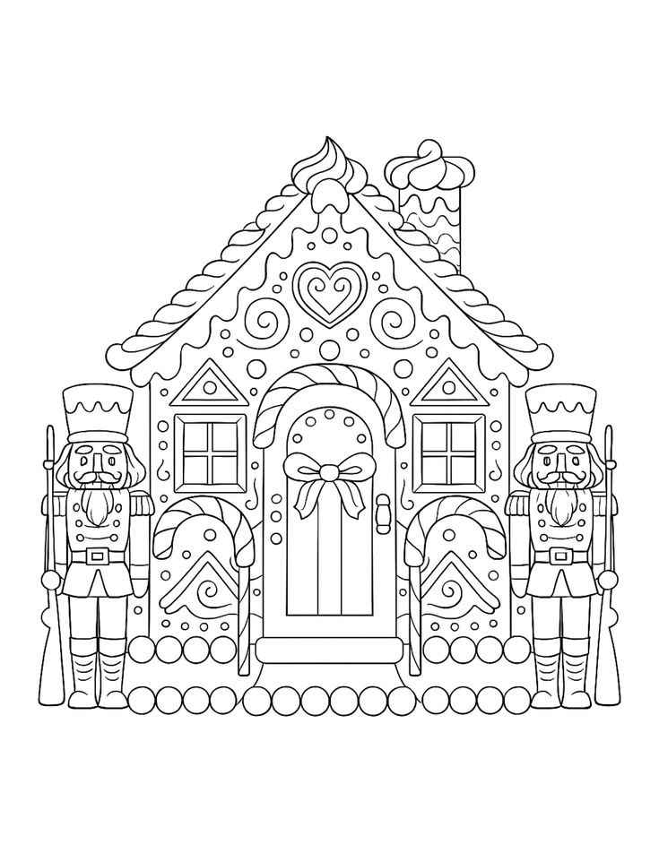 Weihnachtshaus Ausmalbilder 993