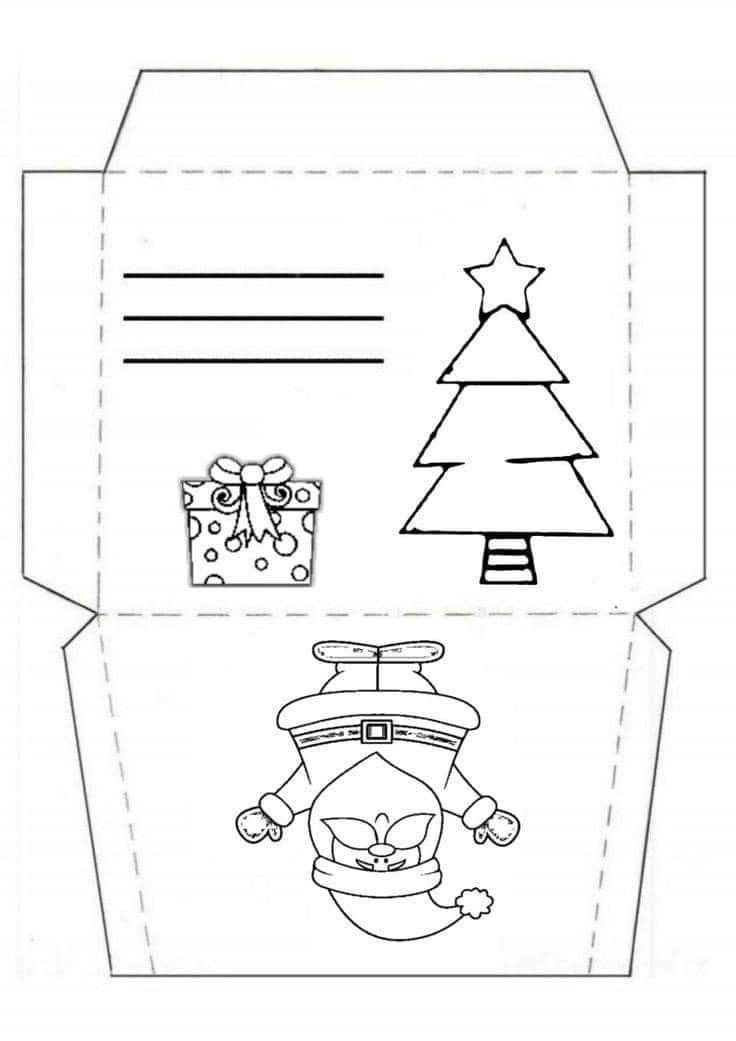 Weihnachtskarte Ausmalbilder 096