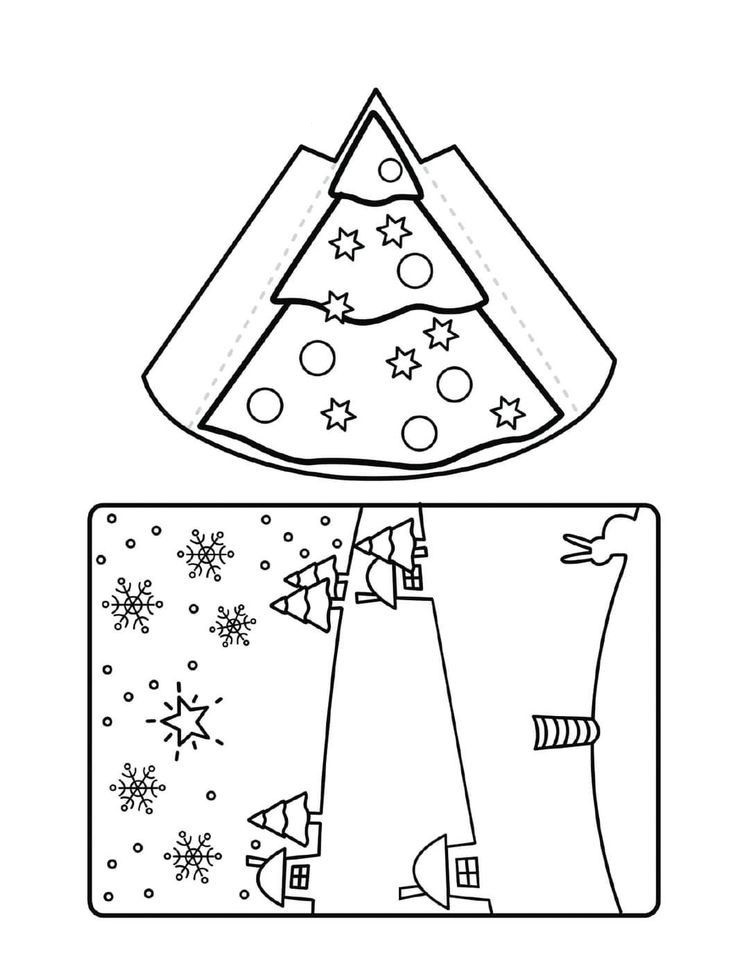 Weihnachtskarte Ausmalbilder 513