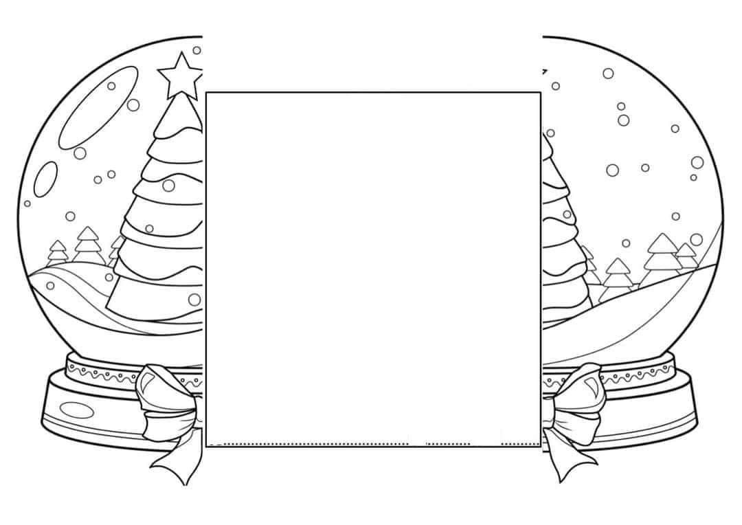 Weihnachtskarte Ausmalbilder 694