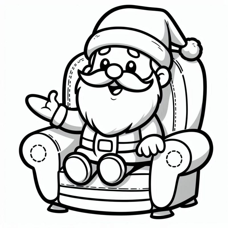 Weihnachtsmann Ausmalbilder 028