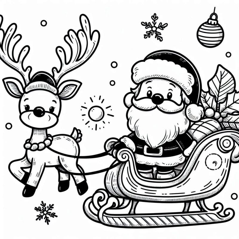 Weihnachtsmann Ausmalbilder 250